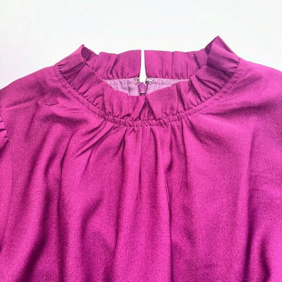 J.Crew Purple Long Sleeve Dress - Size 8 - Picture 7 of 11